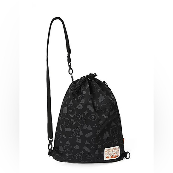 BT21 Linefriends Green Planet Pattern Shoulder Bag - Picture 5 of 6